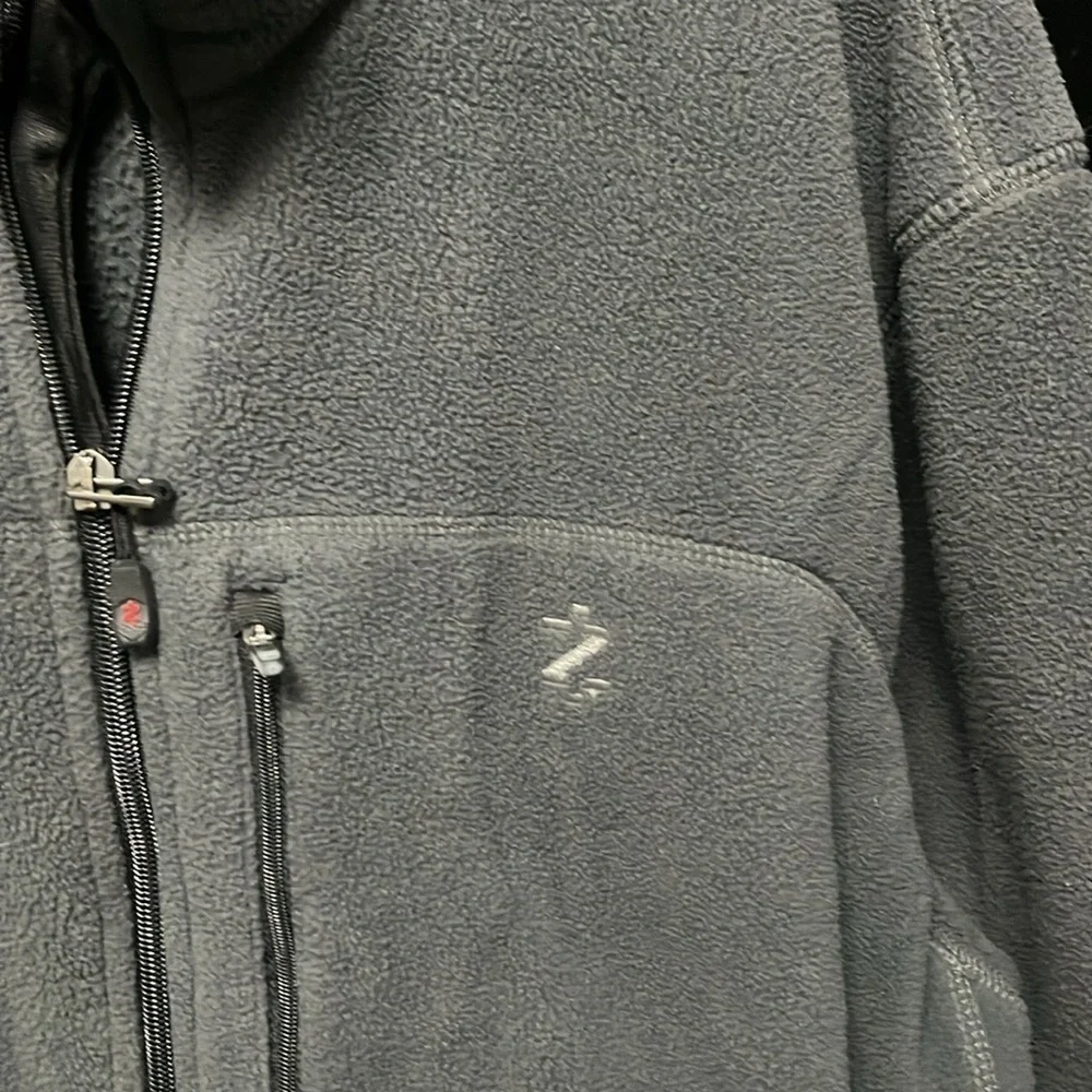 Izod- full zip gray fleece jacket